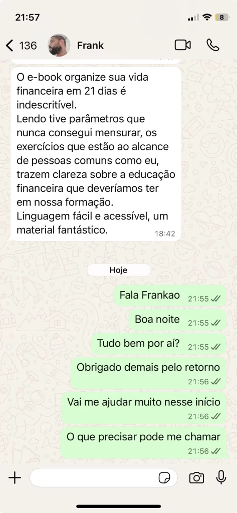 Depoimento Frank - Organize sua vida financeira em 21 dias